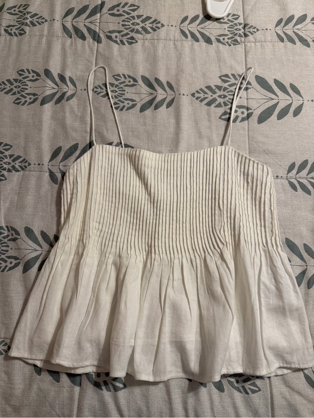 Women’s NWT Cream Smocked Peplum Cami Top